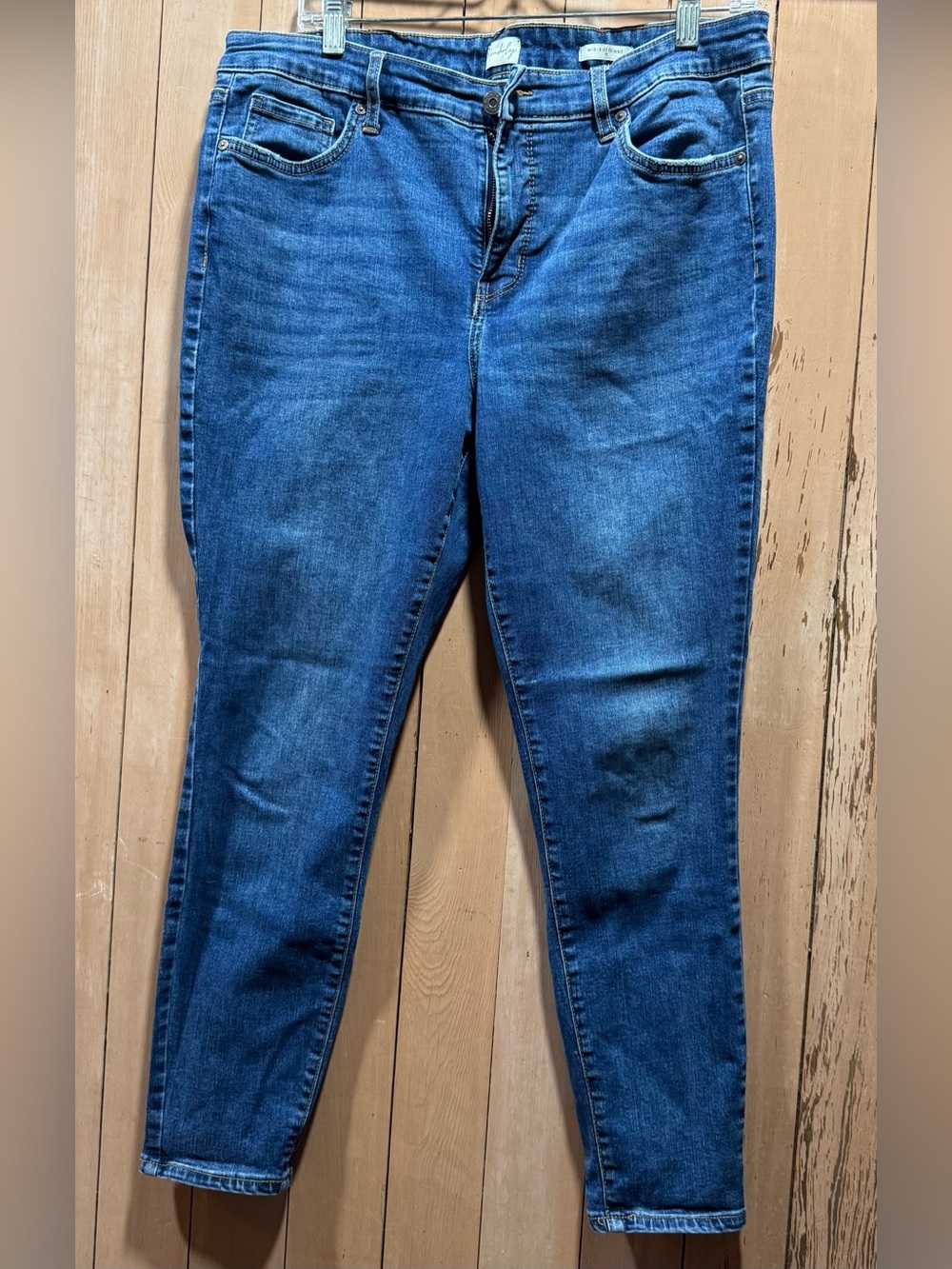 Wonderly Blue Mid-Rise Skinny Jeans (14)